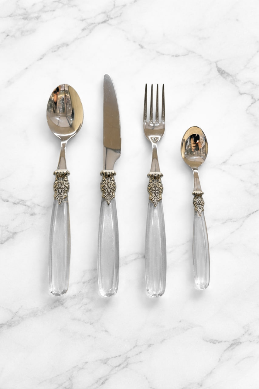 Дд-151 Набор столовых приборов на 12 перс "PARIS"49 ПР CD49PRAS/TR Прозр Domus Design