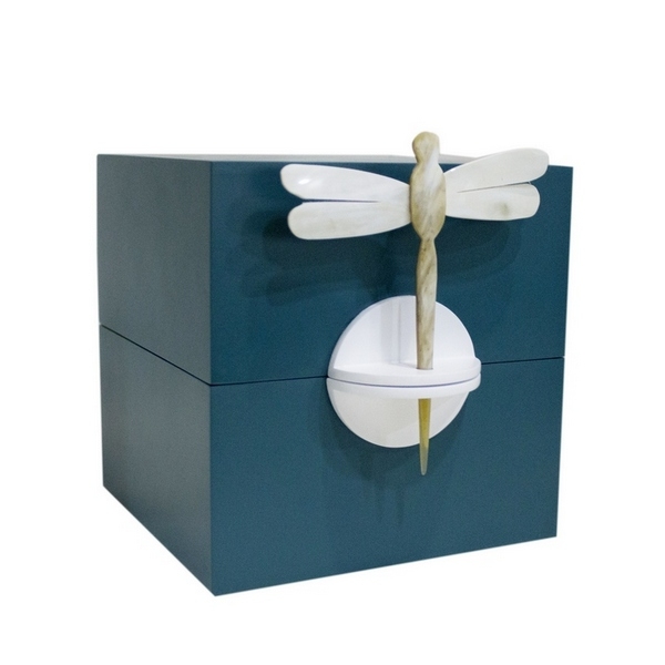 РИ-42/166 Шкатулка деревянная СТРЕКОЗКА      A-043 (шкатулки деревянные)