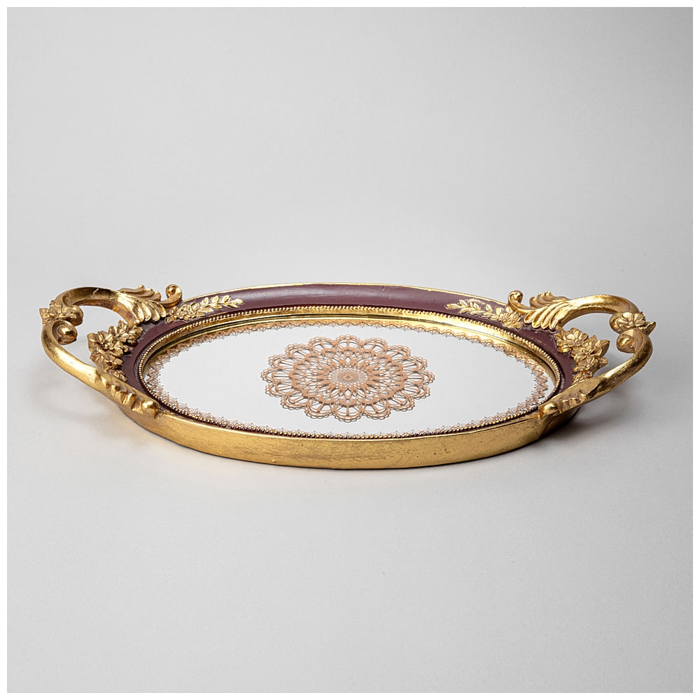 Рос 504-422 ПОДНОС ДЕКОРАТИВНЫЙ 43.3*24*5.3CM