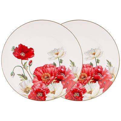Рос 104-768 НАБОР ТАРЕЛОК ЗАКУСОЧНЫХ "МАКИ" 2 ШТ. 20,5 СМ
