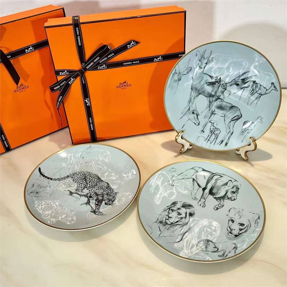 ГК-18 Люкс.Китай.Набор из 3х тарелок Hermes