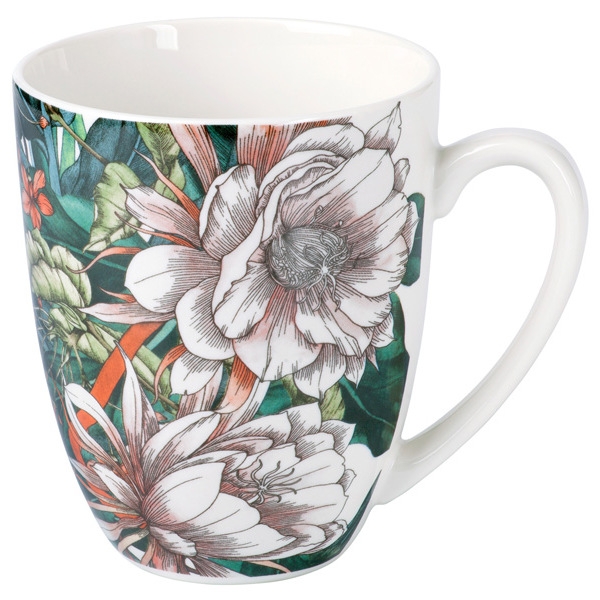 Р-2023/166 Кружка 0.42л "Тропические цветы" без инд.упаковки MW413-II0092