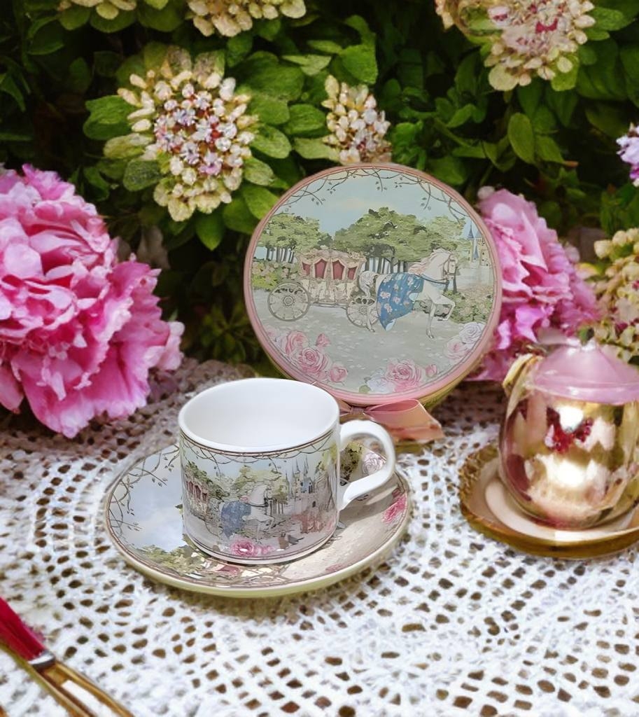 Ри-60/18 Чашка с блюдцем "Свадебная карета"LC013/219