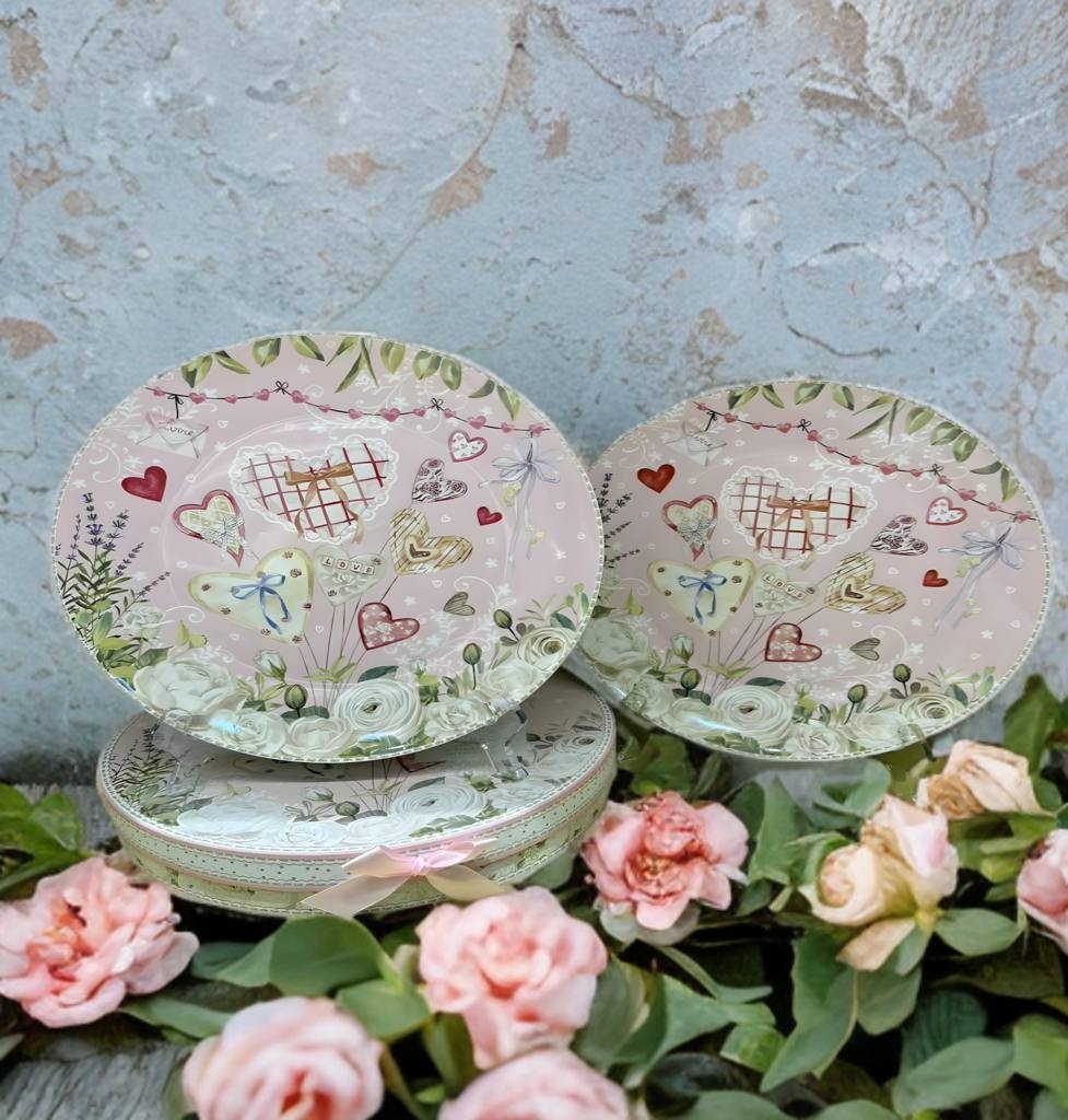 Ри-60/4 Набор тарелок из 2х шт 10,5 "Розовые воспоминания"LC050/223