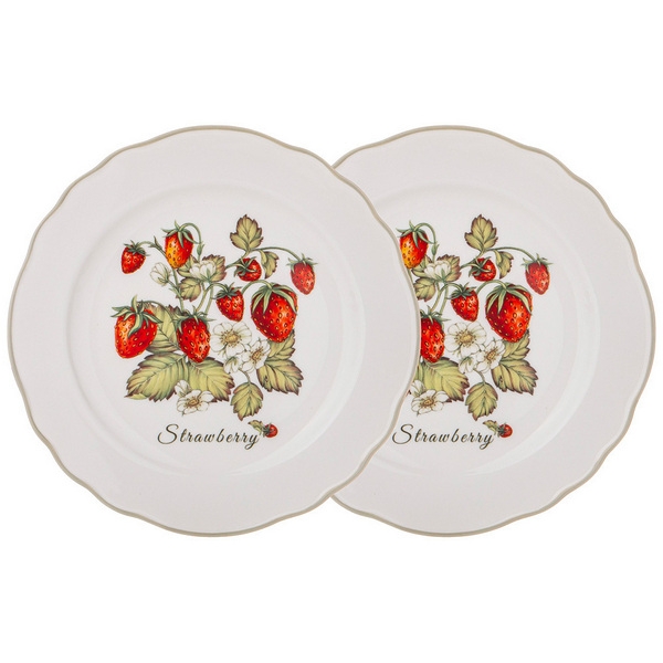 Рос 85-1893 НАБОР ТАРЕЛОК ЗАКУСОЧНЫХ LEFARD "STRAWBERRY" 2 ШТ. 20,5 СМ