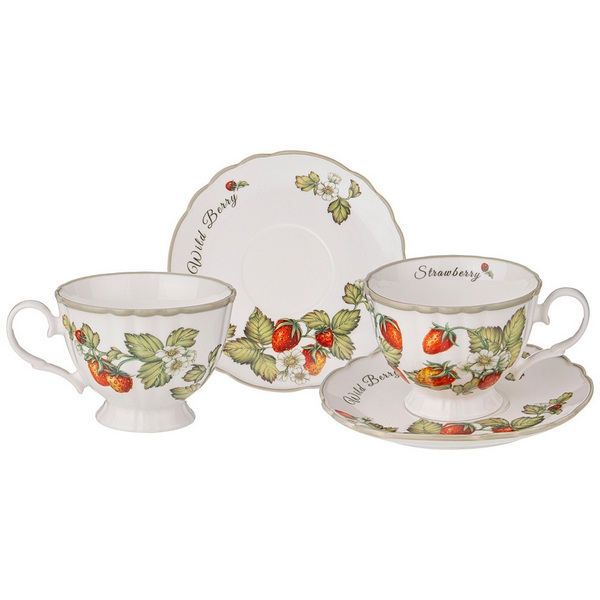 Рос 85-1898 ЧАЙНЫЙ НАБОР LEFARD "STRAWBERRY" НА 2 ПЕР. 4 ПР. 270 МЛ