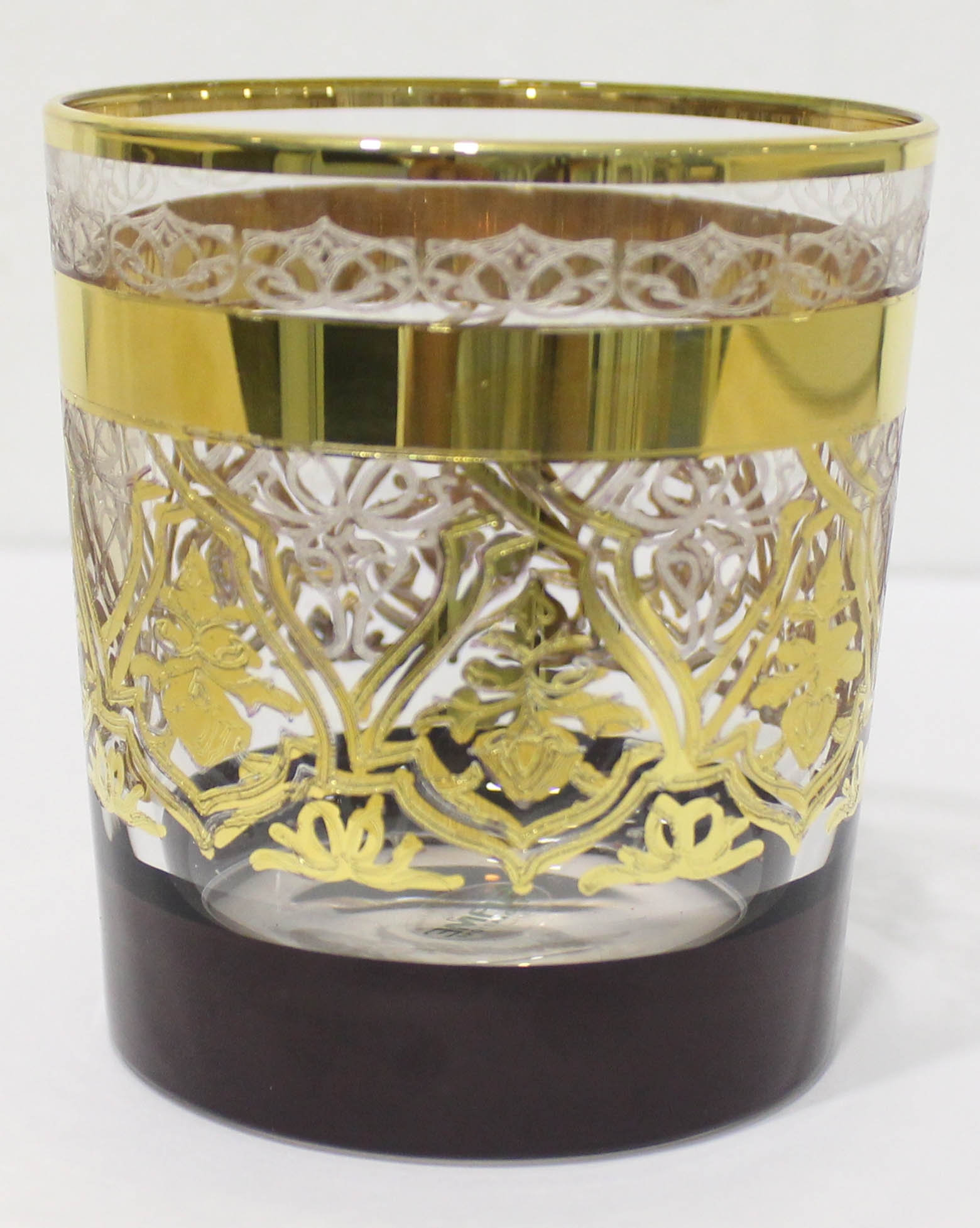 Ис-742/811 Набор из 6 стаканов (тумблеров) для воды черные с золотой оконтовкой SAME (тумблер тумблеры наборы хрустальные)