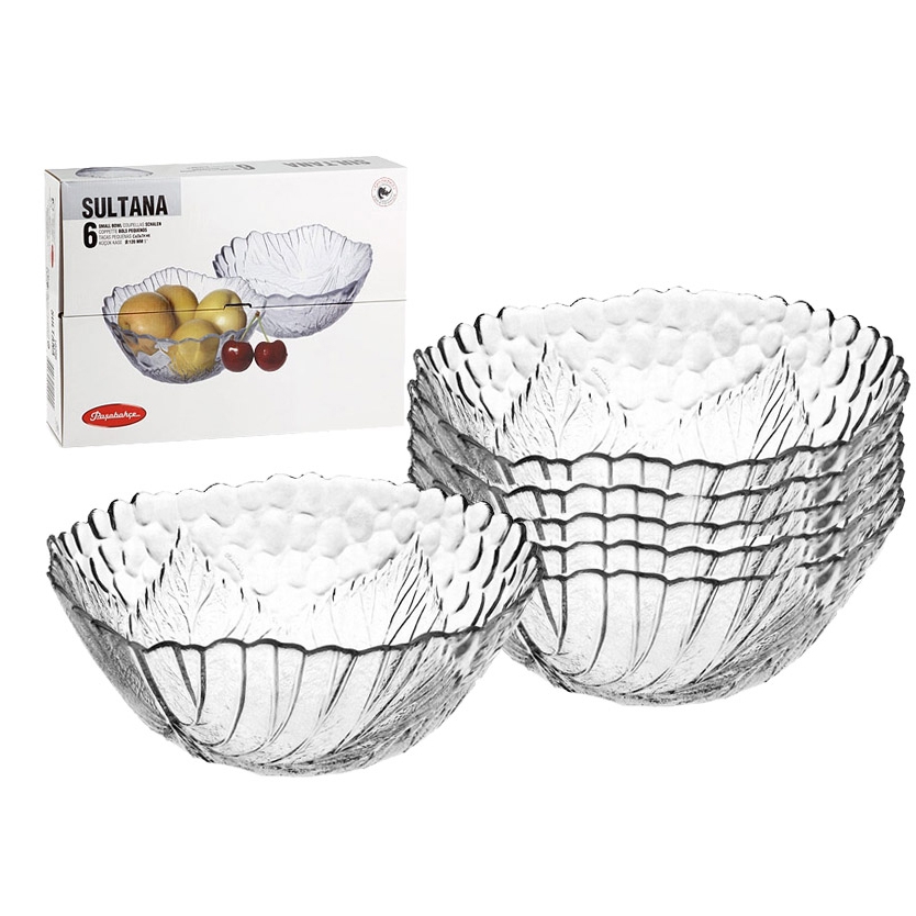 10286-Р  Салатник закаленный СУЛТАНА размер: 120 мм из 6 шт Pasabahce (салатница салатницы салатники стеклянные набор салатниц)