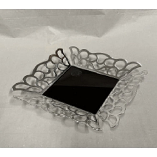 Иг-2271000 Чаша "VANESSA" квадратная 21*21см с отделкой под серебро Chinelli