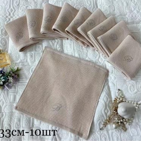 КПГ-417/беж Набор салфеток вафельных Blumarine 33*33 см 10 шт бежевый 100% Хлопок