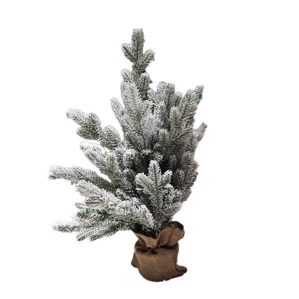 Тр-2/387 Ёлка в мешковине заснеженная CF679730  24" FLOCK DIGGEM SPRUCE TREE - 50 TIPS