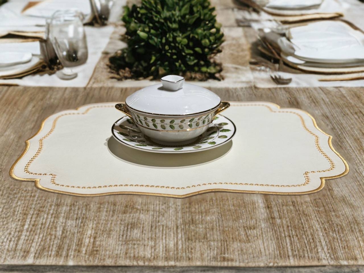 JS-34 Бульоница с крышкой с блюдцем Jessica Зеленый