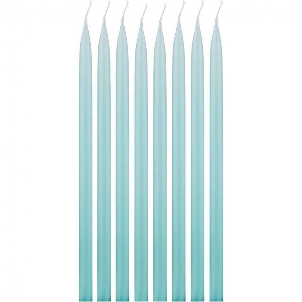 Рос 348-661 НАБОР СВЕЧЕЙ ИЗ 8 ШТ. 23/1 СМ. ЛАКИРОВАННЫЙ МЯТНЫЙ