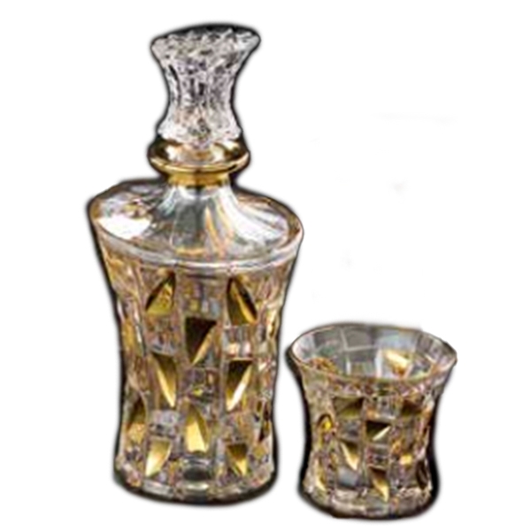 Ис-73392 Набор для виски графин + 6 стаканов золото 7пр SAME