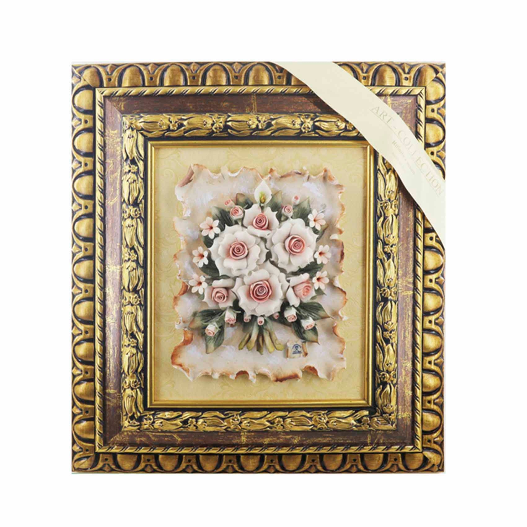 Рд-11-1 Картина с фарфоровыми цветами Италия ARTCASA/5478 (1шт)