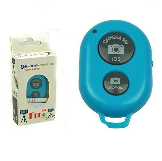 199302 Пульт ДУ для телескопического штатива 6*4*1см, синий  шт (пульты для фотосъемки через bluetooth)