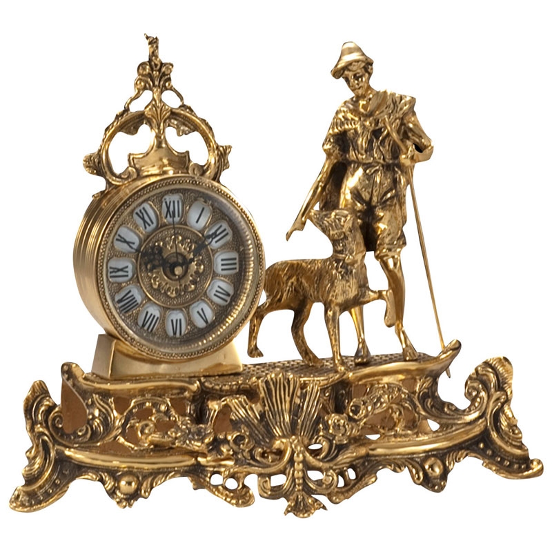 Гв-5352 Настольные часы 27*35см  бронза SHEEPARD Virtus