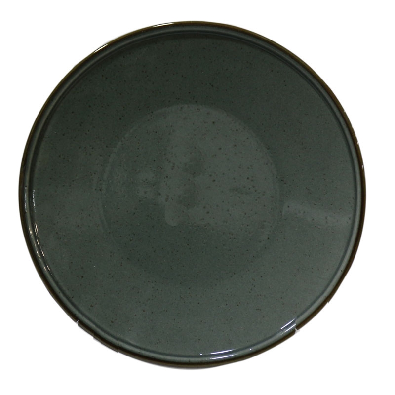 ЦК-504 Тарелка круглая  8.5" темно-серая HS119316 (тарелки круглые штучные фарфоровые тёмно-серые)
