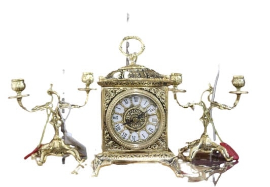 Гв-5660 Настольные часы 22*14см "Фонарь" бронза Virtus