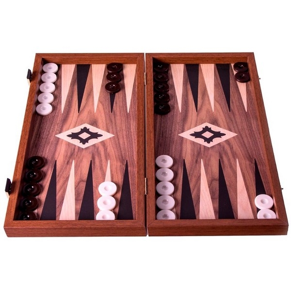 Ми-107 Деревянные нарды орех с инкрустацией  48х26см MANOPOULOS TXL1KK