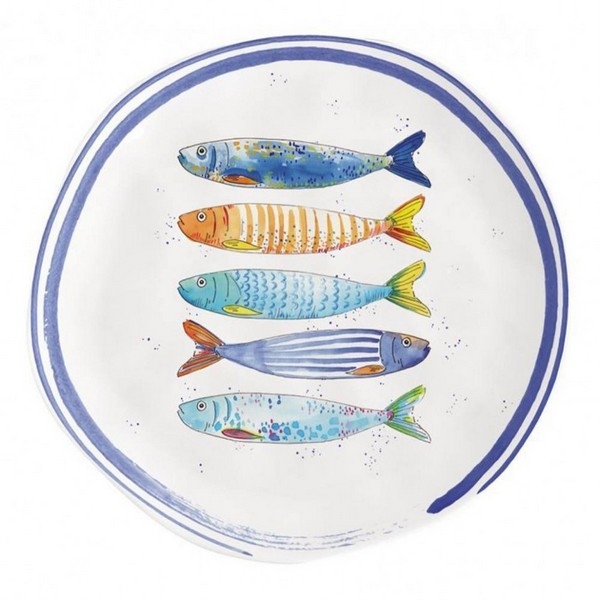 Ил-109305 Тарелка закусочная 21см "Морской берег" без инд.упаковки 1982 BORD