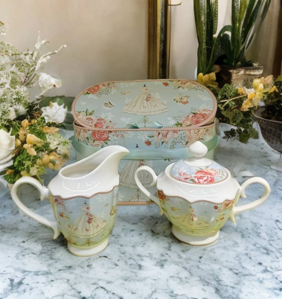 Ри-60/33 Сахарница+молочник"Свадебные розы"LC039/222