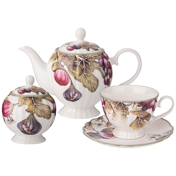 Рос 85-1890 ЧАЙНЫЙ СЕРВИЗ LEFARD "VILLAGE" ИНЖИР НА 6 ПЕР. 14 ПР