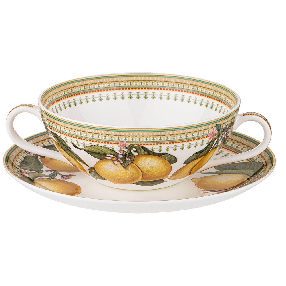 Рос 86-2484 БУЛЬОННИЦА С БЛЮДЦЕМ LEFARD "ЛИМОНЫ" 450 МЛ