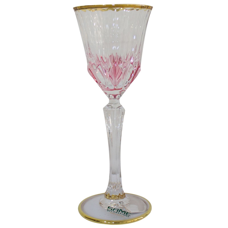 Ис-2209L/р Набор из 6 рюмок для ликера розово-золотые хрусталь SAME (бокал бокалы фужер фужеры хрустальные набор фужеров)