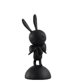 Ри-49/258 Статуэтка "Кролик" в черном цвете 9.2*9.2*21 XSY210422-1