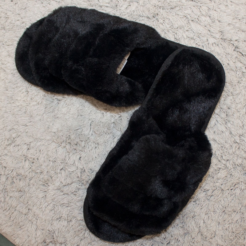 КПГ-324/чер Тапочки меховые женские размеры 36-37, 38-39, 40-41 цвет черный