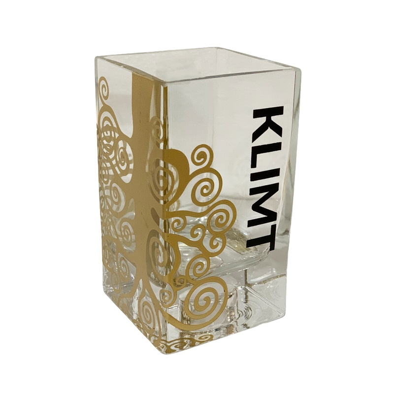 Хп-841-5402 Подсвечник из средне-позолоченного стекла - Г. Климт. Древо жизни (КАРМАНИ)