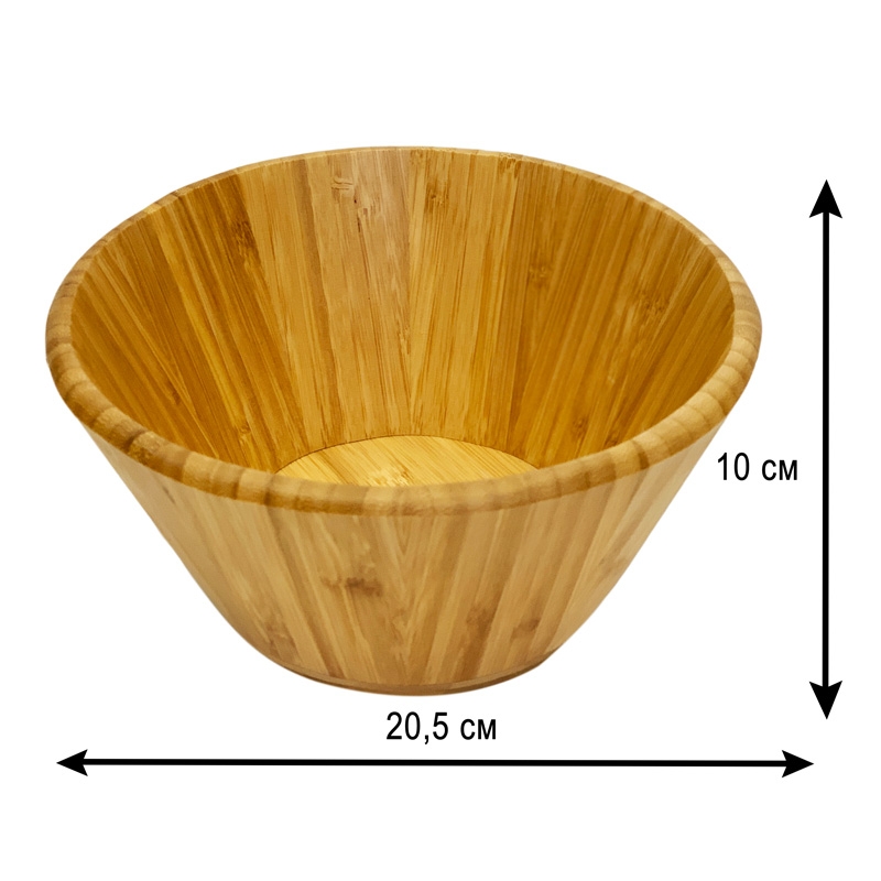 Д-83 Салатник деревянный диаметр 20 см