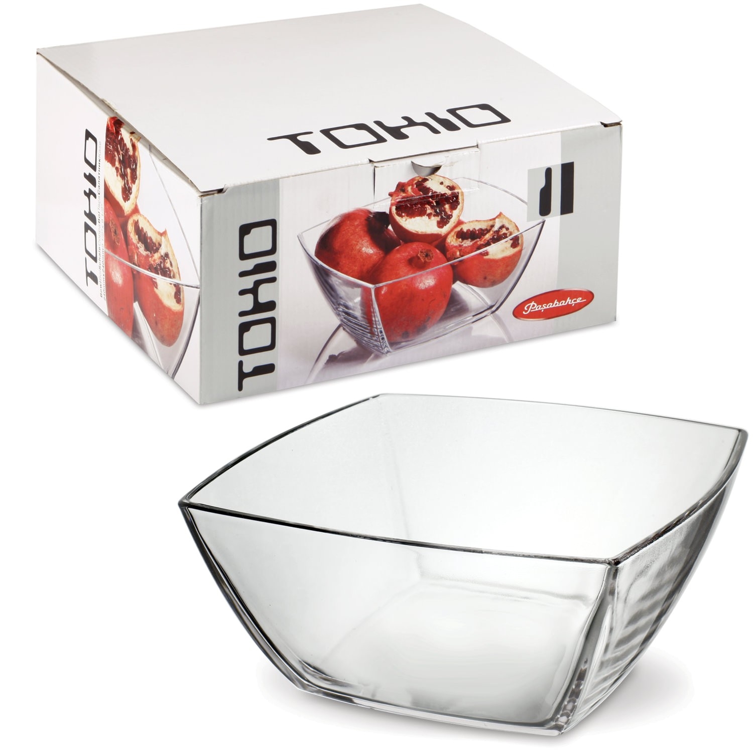 53076-Р Салатник ТОКИО разм: 240х240мм Pasabahce (салатница салатницы салатники стеклянные)