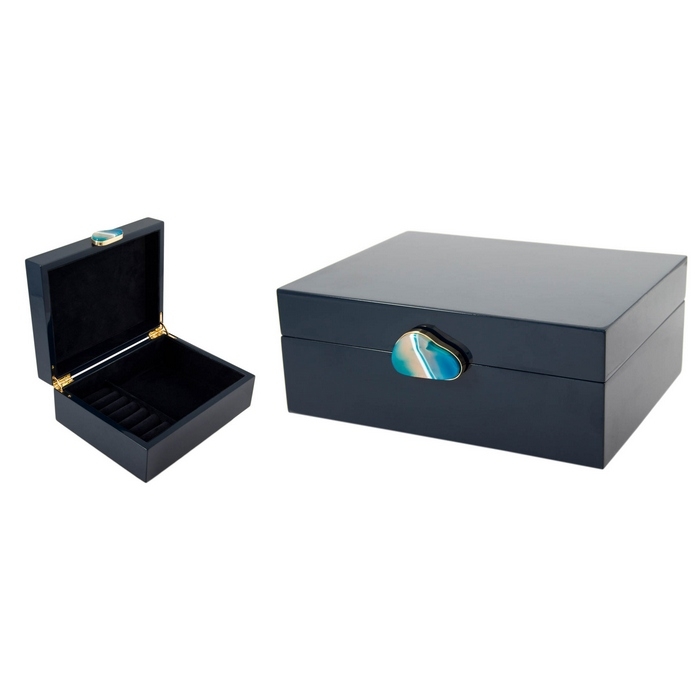 238107 Шкатулка для ювелирных украшений 23*18*9см (шкатулки деревянные синие)