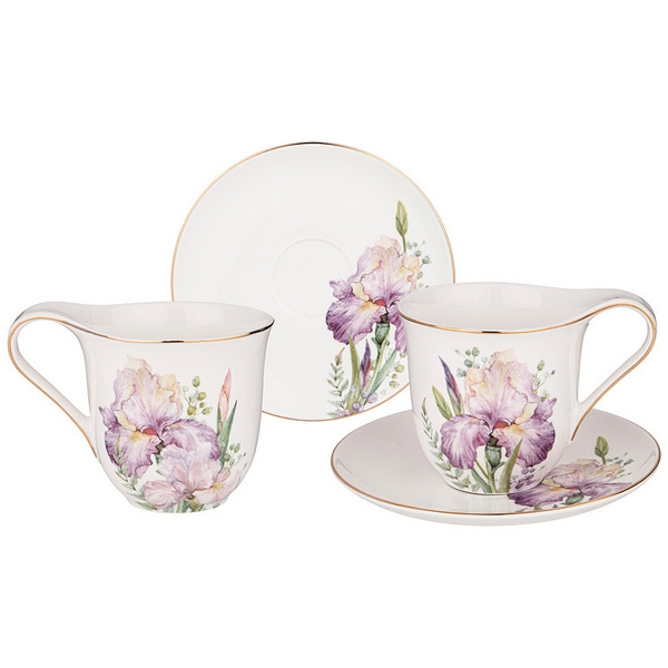Рос 590-480 НАБОР ЧАЙНЫЙ LEFARD "IRISES" НА 2 ПЕР. 4 ПР. 275 МЛ
