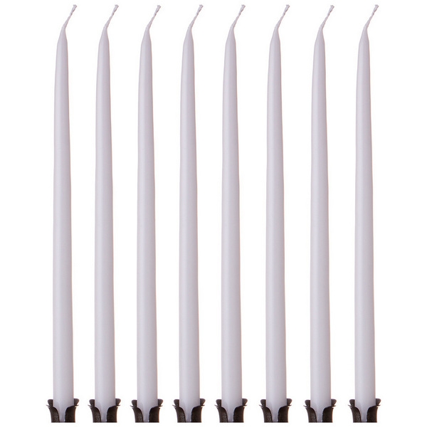 Рос 348-627 НАБОР СВЕЧЕЙ ИЗ 8 ШТ. 23/1 СМ. ЛАКИРОВАННЫЙ БЕЛЫЙ