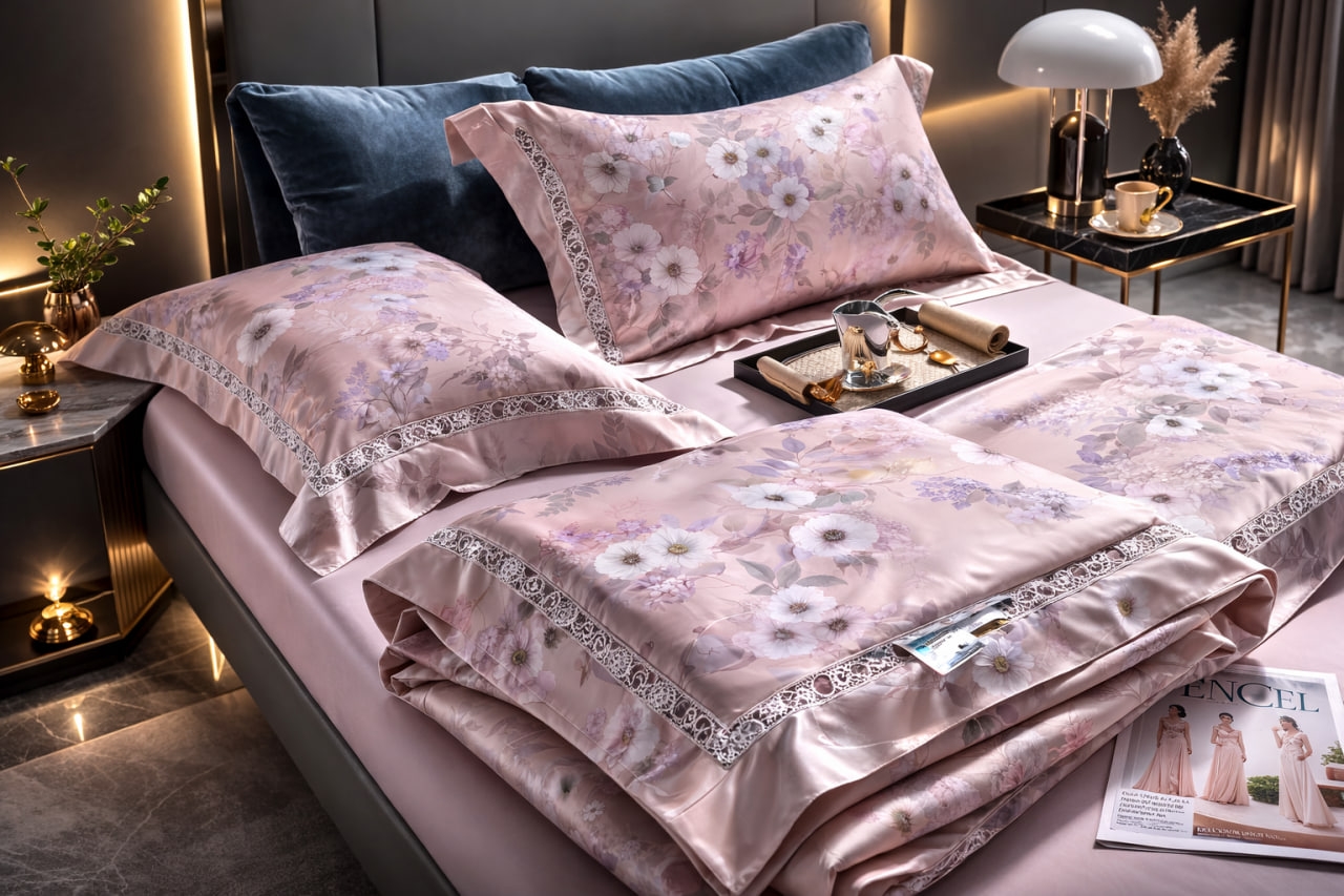 КПГ-494 Постельное белье Blumarine Одеяло 200*230/ простынь 250*250/ наволочки 50*70-2шт ткань на верху 100%тенсел/напол:100% бамбук