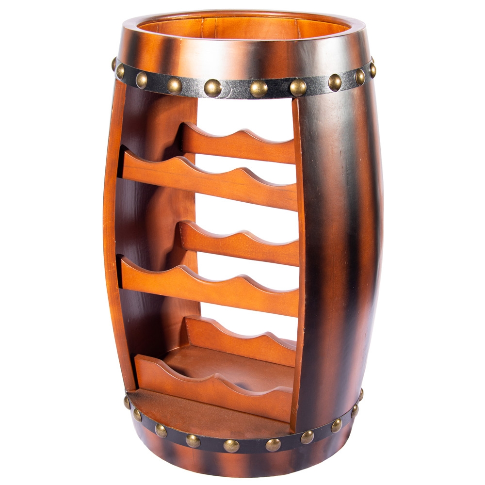 47216 Мини-бар "Винная бочка" напольный 33*31*51см подставка-бар для бутылок, подставка для вина (бары деревянные напольные)