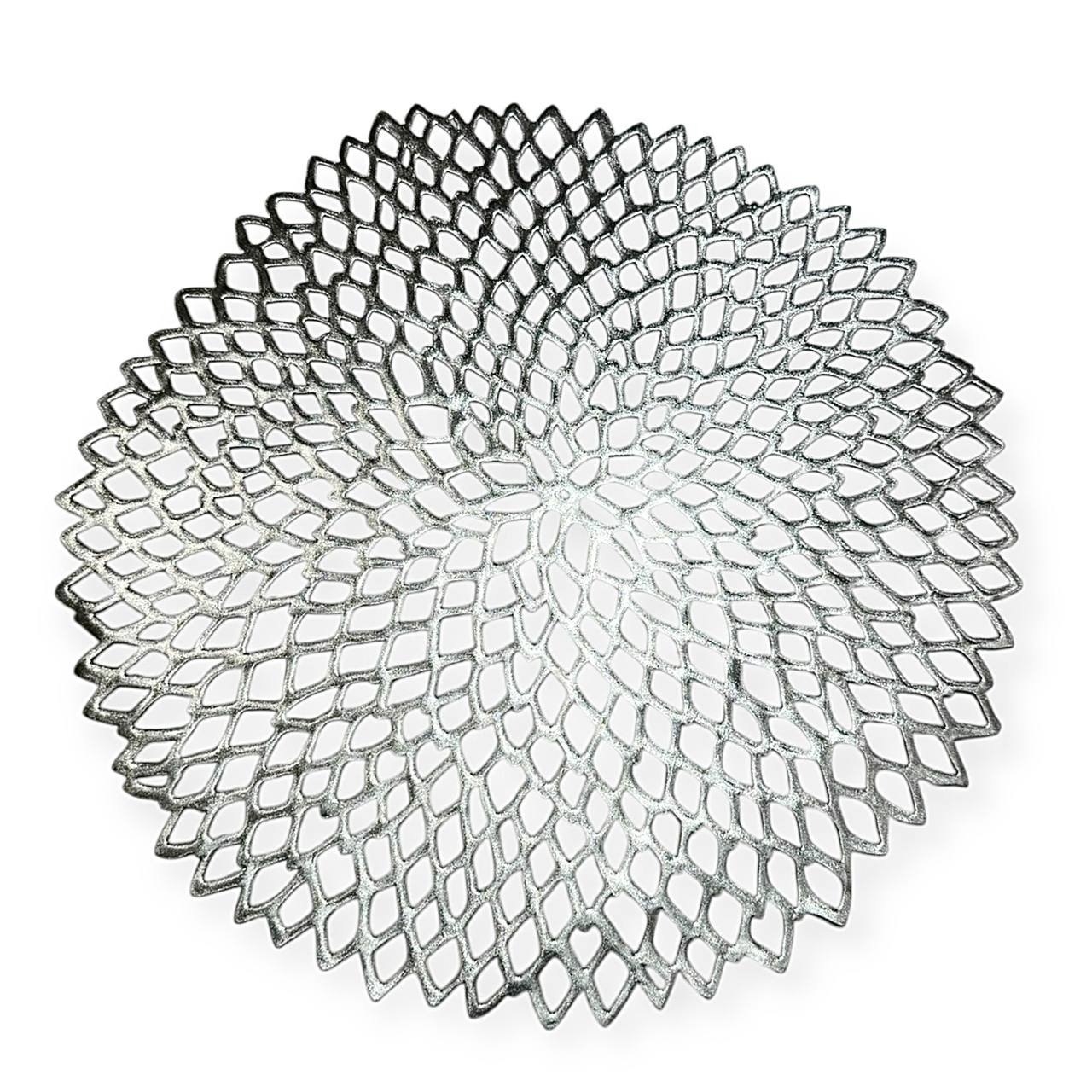 Бр-44/11 Салфетки (подстилки) подтарельники декоративные 6610-11 Серебро / д: 37 см