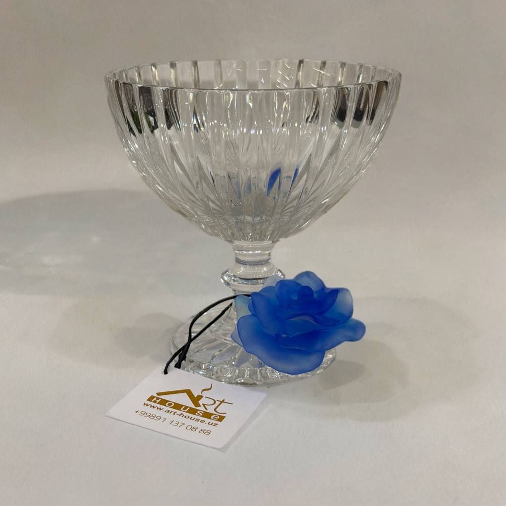 MF12620/04B Франция.Ваза на ножке Хрусталь 15 CM