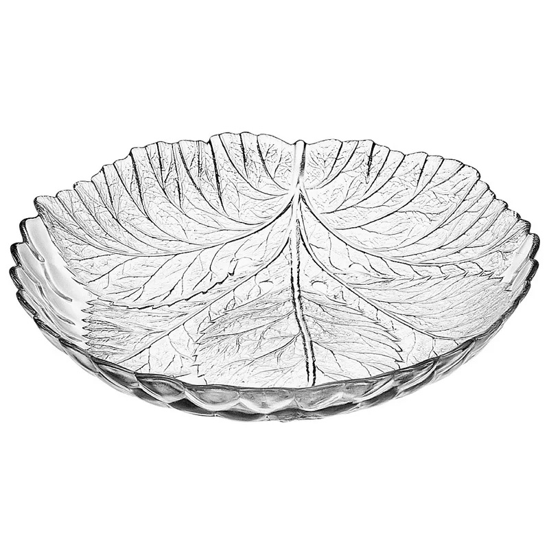 10285-Р Тарелка закал. СУЛТАН разм: 210 мм по 6 шт Pasabahce (тарелки стеклянные наборы тарелок в виде листка)