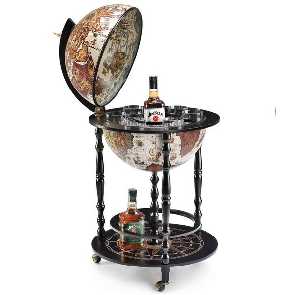 Зи-19 Глобус бар ИТАЛИЯ напольный "Vulcano" слоновая кость 51*51*h 92 см T.BAR42/E-BLK