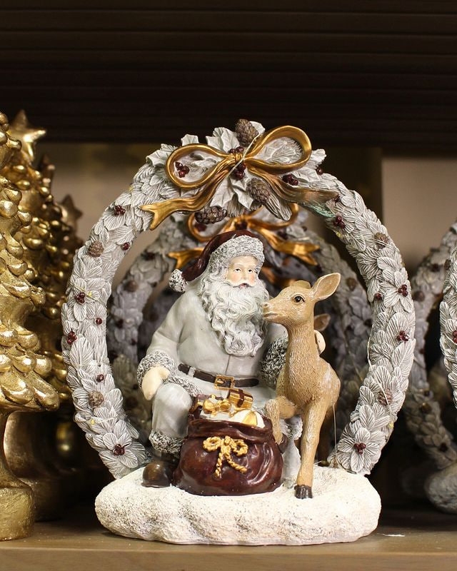 Ри-Нг-709 Новогодняя композиция Дед мороз19*12*22.5 FD8120