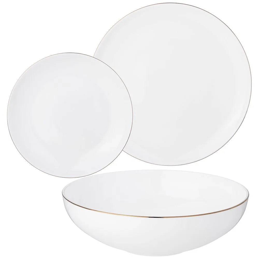 Рос 414-050 НАБОР ПОСУДЫ LEFARD "КРИСТАЛ'' ГОЛД  ОБЕДЕННЫЙ НА 6 ПЕР. 18 ПР.