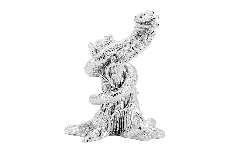 Р-2024/96 Статуэтка "Змея" (серебр) h 11,5см GA-2967