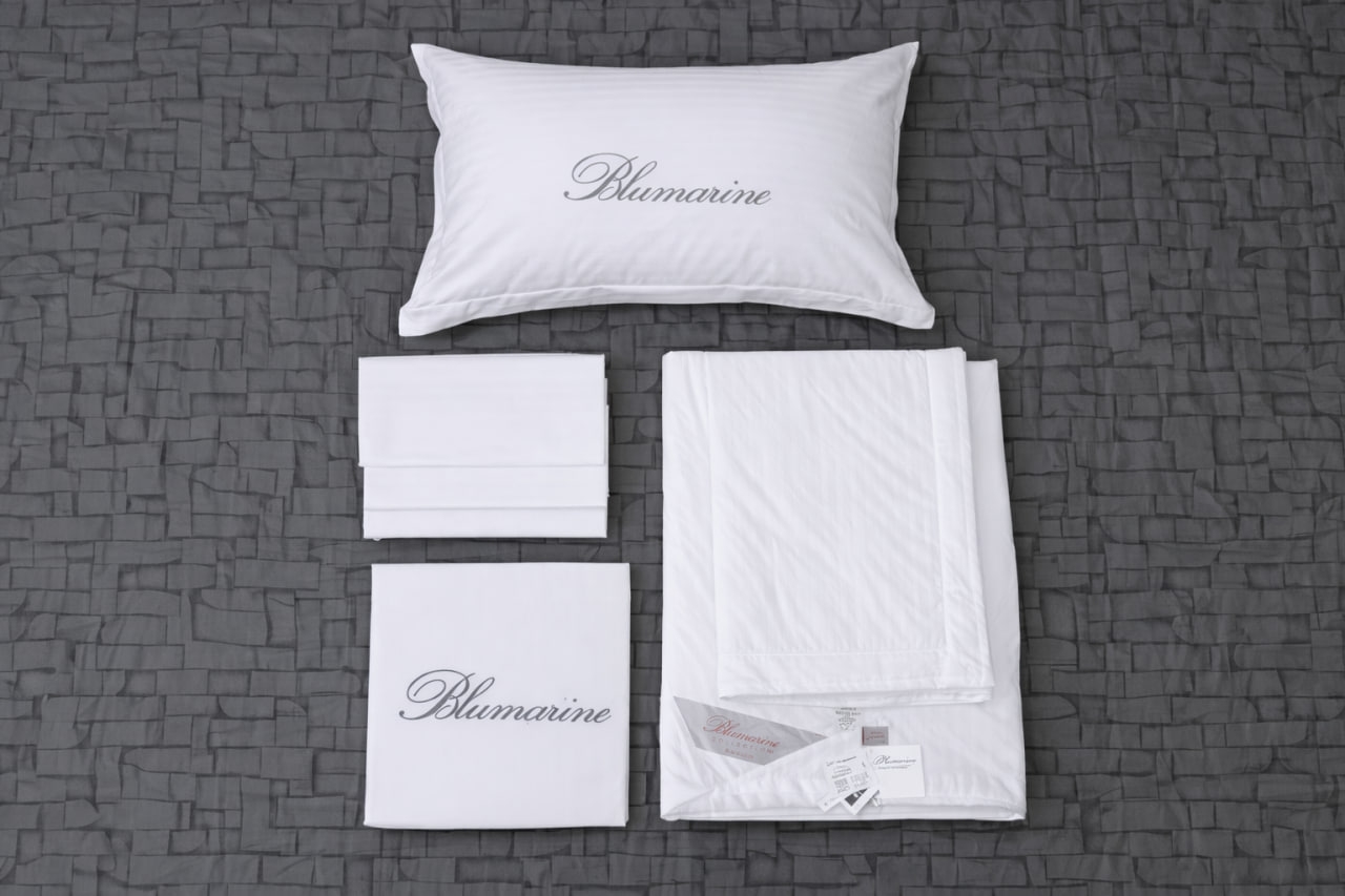 КПГ-560/бел Постельный комплект полуторка Blumarine с одеялом150-200см,180-230см/ 50-70см-2шт