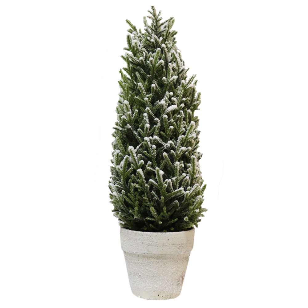 Ри-Нг-95 Елка в горшке заснеженная 23*23*60см  ST17-T010A