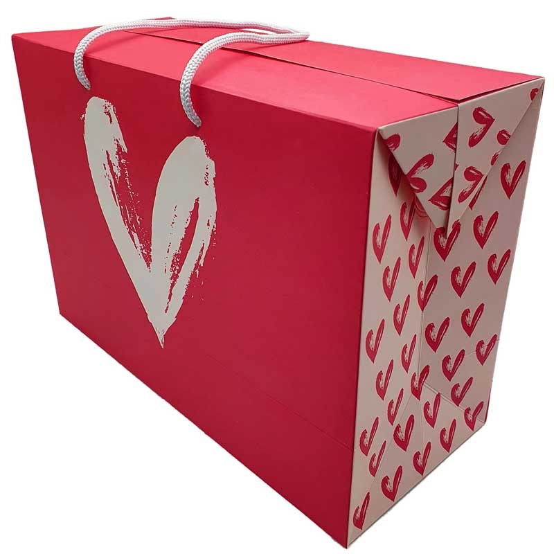 Кп-3 Коробка подарочная бокс 28х19.5х12см  (гибридный)  с открыткой и наполнителем