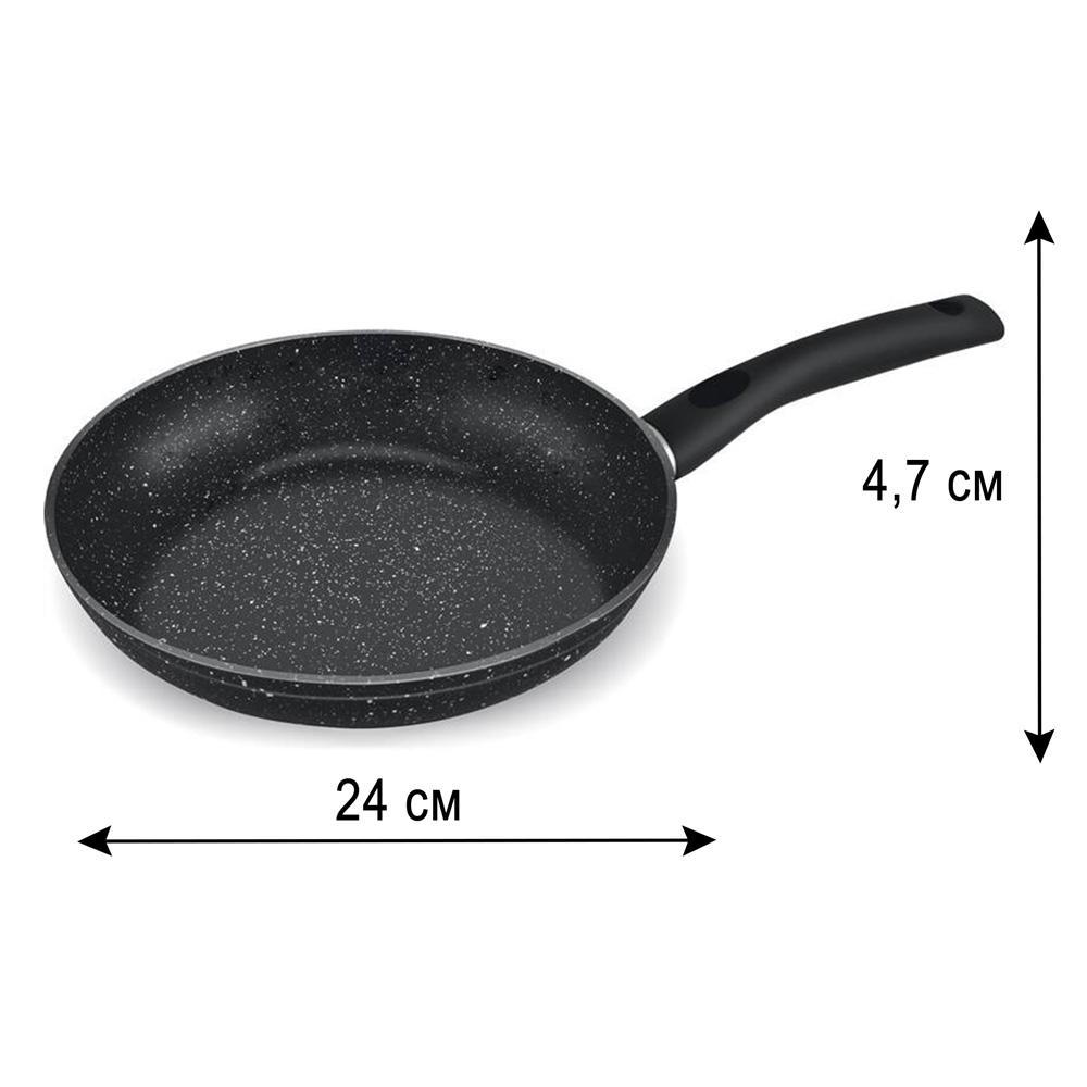 LT 1135 Сковорода из сплава аллюминия с мраморным покрытием ROCK  Lamart Ø 24 см, высота: 4,7 см